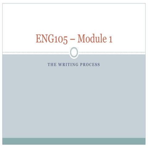 ENG 105 Module 1 PPT