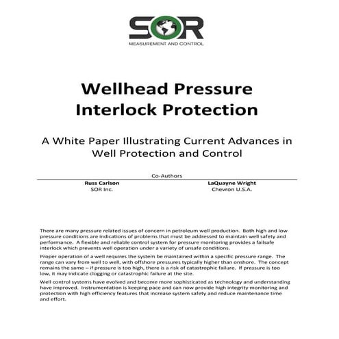 SOR-WellheadPressure