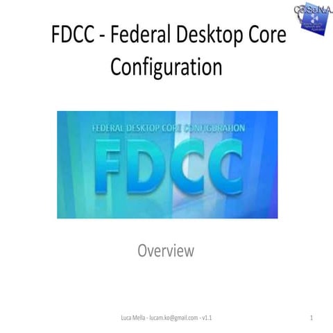 FDCC - SCAP - Overview