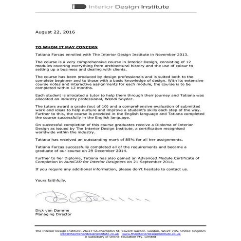 The Interior Design Institute