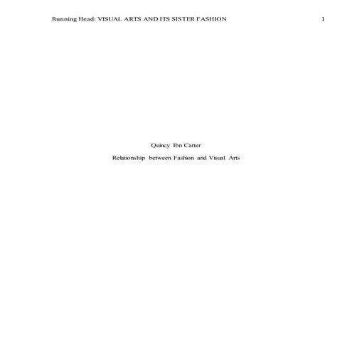 Relationship between Fashion and Art 