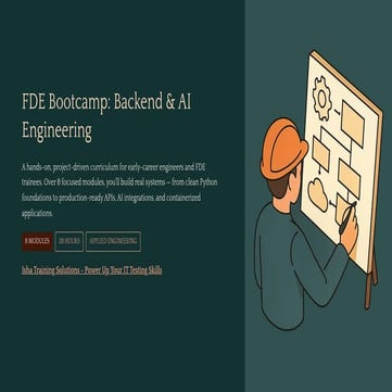 FDE Bootcamp: Mastering Backend Engineering & AI Integration | PDF