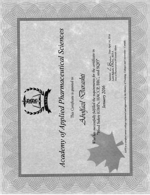 Food Product Development Certificate | PDF