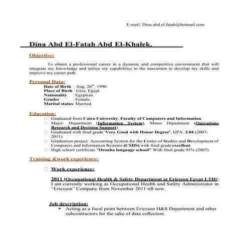 Dina Abd el Fatah _CV