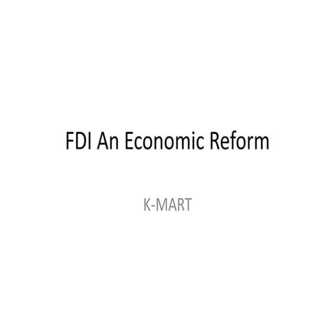 Foreign Direct Investment(FDI)