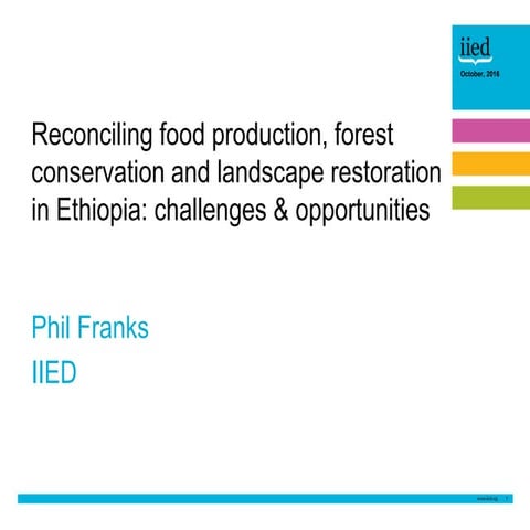 Reconciling food production, forest conservation and landscape restoration in...