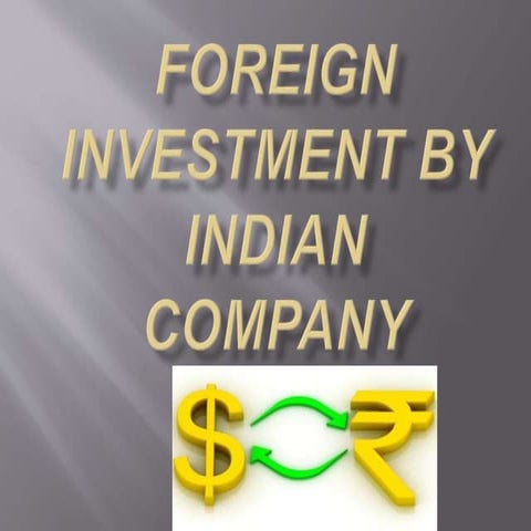 FDI by indian companies