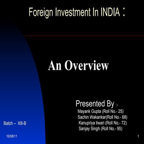 Fdi &fii slideshareppt