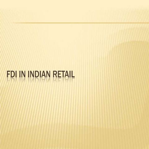Fdi in indian retail