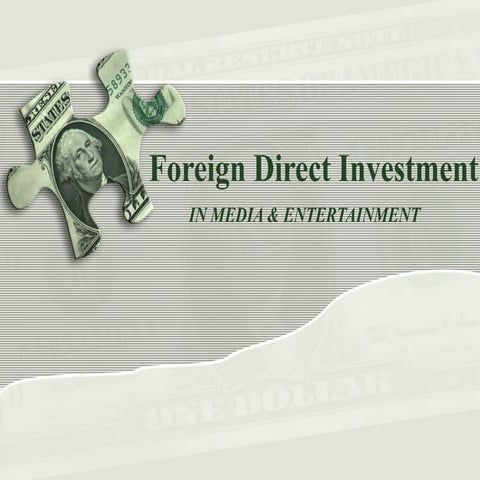Fdi in media & entertinement