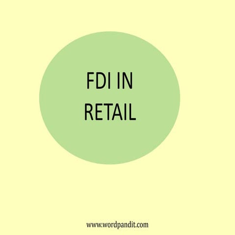 Fdi in retail