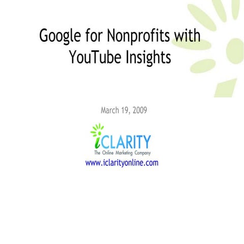 Google For Nonprofits With You Tube Insights 031909