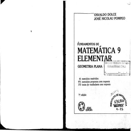 Fundamentos da Matematica Elementar 9 geometria plana