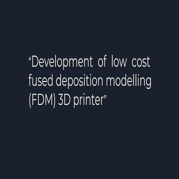 FDM 3D PRINTER