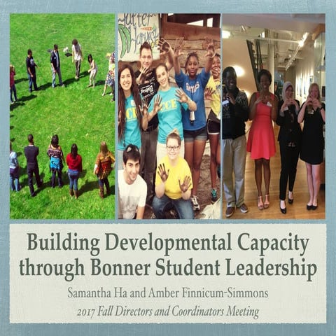 Building Developmental Capacity through Bonner Student Leadership