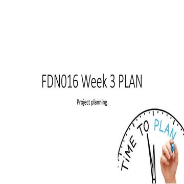 Fdn016 week 3 planning
