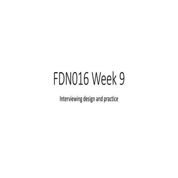 Fdn016 week 9 interview design &amp; test #2
