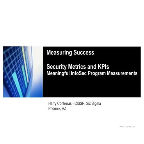 Measuring Success - Security KPIs