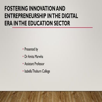 Fostering Innovation and Employment in Digital Era