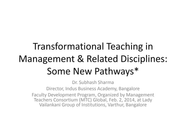 MTC FDP @ Bangalore on 02.02.2014 PPT-2
