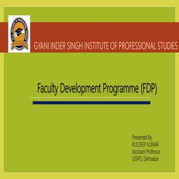 Faculty Development Programme | PPTX