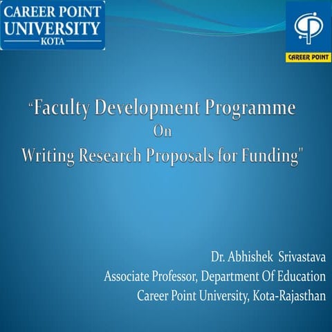 designing proposal for research projects budget and funding schemes