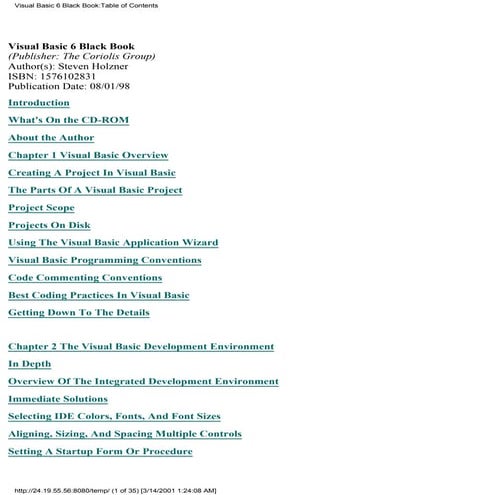 Visual basic 6 black book 2001 | PDF