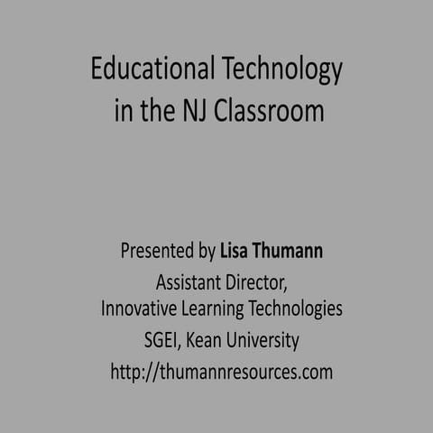 Educational Technology in the NJ Classroom
