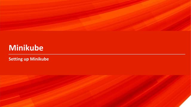 K8s  - Setting up minikube