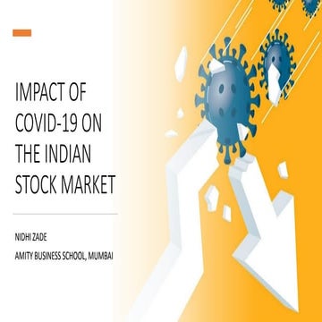 Impact of covid 19 on the indian stock market | PPTX