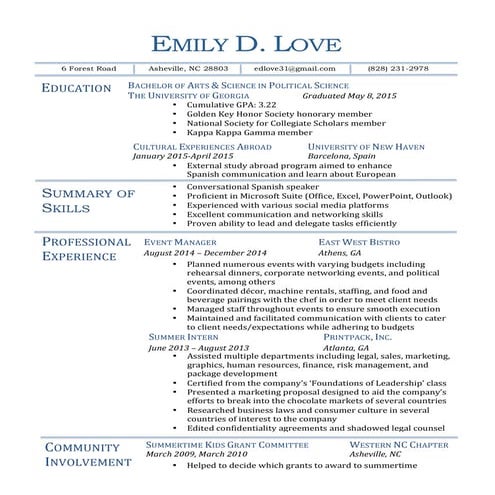 emilylovespringresume2015