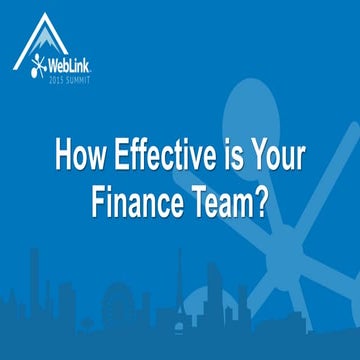How Effective is Your Finance Team