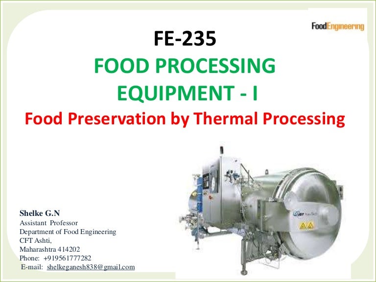 thermal processing of food