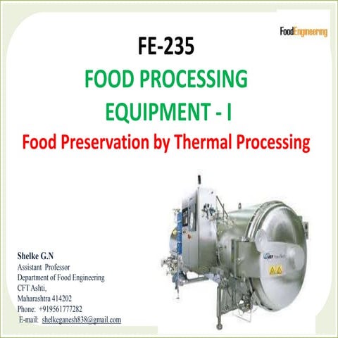 thermal processing of food 