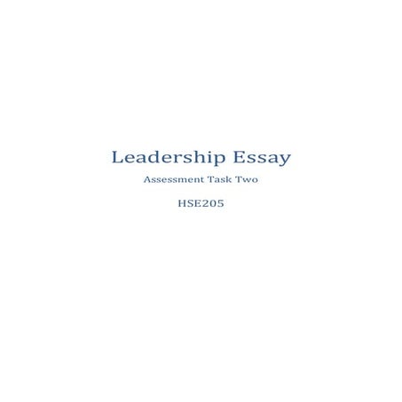 Leadership Essay-CoreyMANGOS