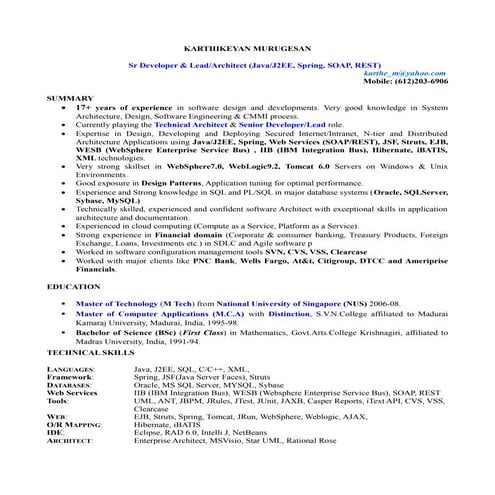 Karthikeyan Resume