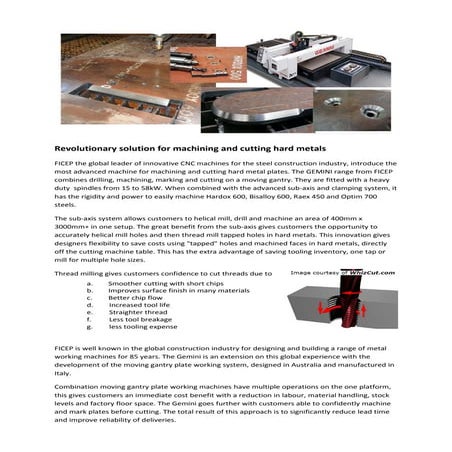 Machining hard metals