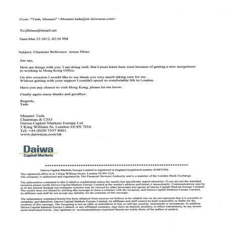 Reference Tada San CEO