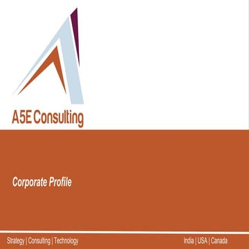 A5E Consulting _Corporate Profile