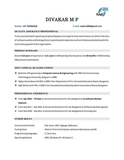 Divakar M P presentations