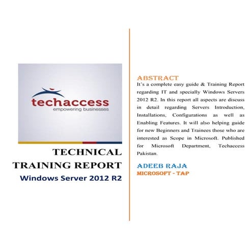 Technical Report_Sercer 2012 R2 - Adeeb Raja