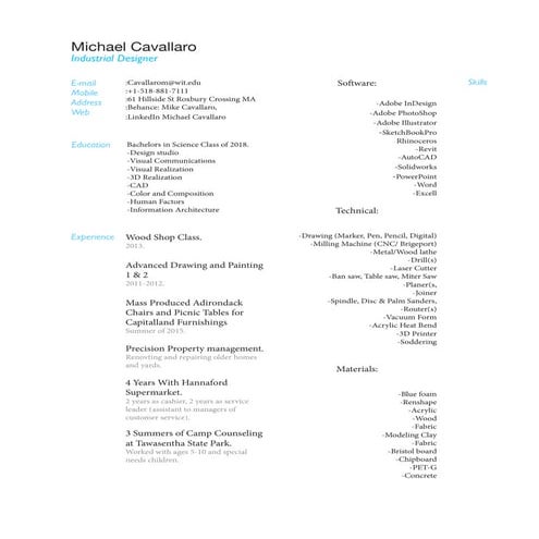 Cavallaro_Michael Resume