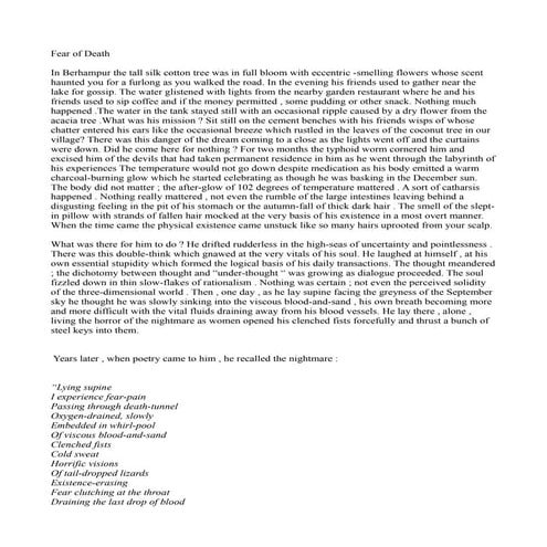 Fear of Death | PDF