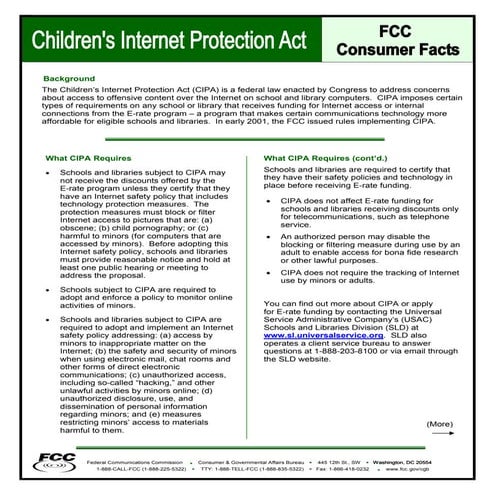 CIPA Children's Internet Protection Act | PPTX