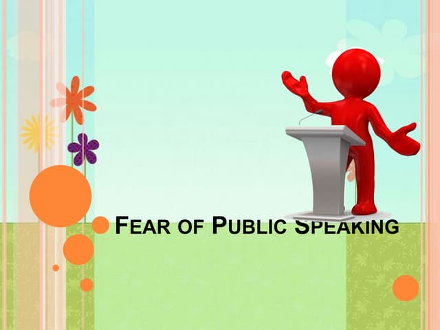 Fear of public speaking