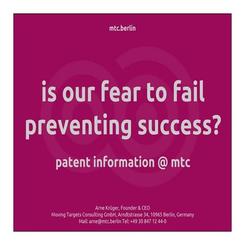 is our fear to fail preventing success?