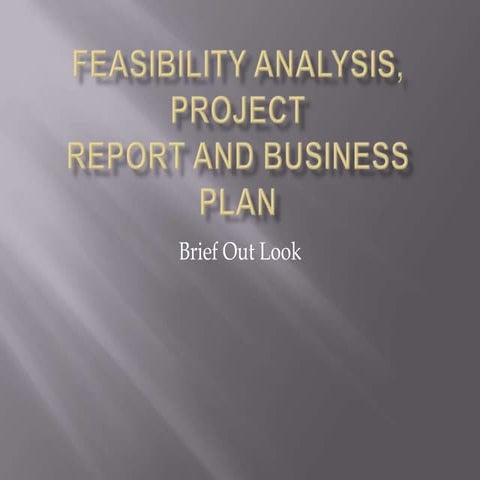 Feasibility analysis, project