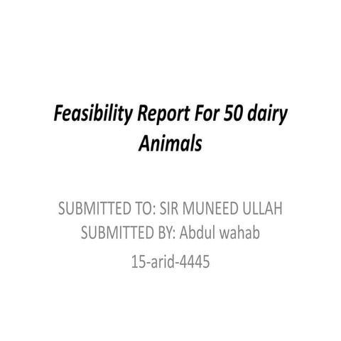 Feasibility report of 50 dairy animals   copy