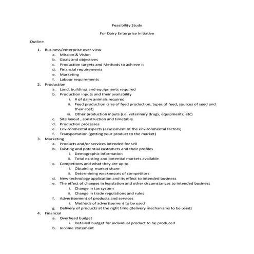 Feasibility study
