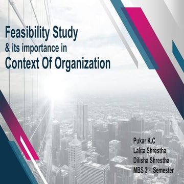 Feasibility study and its importance in context of organization